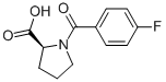 N-(4-氟苯甲?；?-l-脯氨酸結構式_62522-93-4結構式
