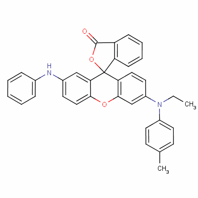 2’-Anilino-6’-[ethyl (p-tolyl)amino]spiro[isobenzofuran-1(3h),9’-[9h]xanthene]-3-one Structure,63430-54-6Structure
