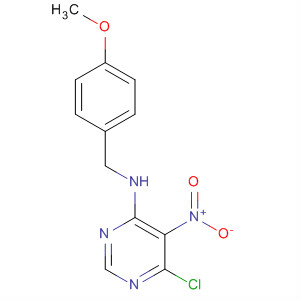 N-(4-甲氧基芐基)-6-氯-5-硝基嘧啶-4-胺結構式_651013-61-5結構式