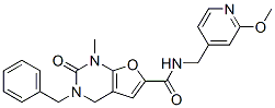 Furo[2,3-d]pyrimidine-6-carboxamide, 1,2,3,4-tetrahydro-n-[(2-methoxy-4-pyridinyl)methyl]-1-methyl-2-oxo-3-(phenylmethyl)- Structure,660819-03-4Structure