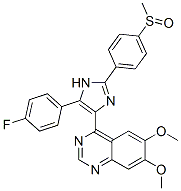 (9ci)-4-[5-(4-氟苯基)-2-[4-(甲基亞磺?；?苯基]-1H-咪唑-4-基]-6,7-二甲氧基喹唑啉結(jié)構(gòu)式_688359-17-3結(jié)構(gòu)式