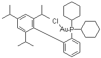 2-Dicyclohexylphosphino-2,4,6-triisopropylbiphenylgold(I)chlorideStructure,854045-94-6Structure 2-Dicyclohexylphosphino-2,4,6-triisopropylbiphenylgold(I)chloride Structure,854045-94-6Structure