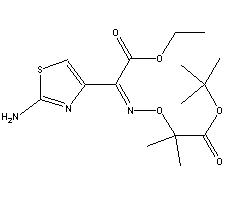 Ethyl 2-(2-aminothiazole-4-yl)-2-(1-tert-butoxycarbonyl-1-methylethoxyimino)acetateStructure,86299-46-9Structure Ethyl 2-(2-aminothiazole-4-yl)-2-(1-tert-butoxycarbonyl-1-methylethoxyimino)acetate Structure,86299-46-9Structure