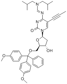 5’-O-(dimethoxytrityl)-n4-(diisobutylamino)methylidene-5-(1-propynyl)-2’-deoxycytidine Structure,869355-42-0Structure
