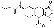 ((1R,3aR,4aR,6R,8aR,9S,9aS)-9-甲?；?1-甲基-3-氧代do十氫萘并[2,3-c]呋喃-6-基)氨基甲酸乙酯結(jié)構(gòu)式_900180-06-5結(jié)構(gòu)式