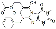 7-[2-(乙?；趸?乙基]-6-羥基-1,3-二甲基-9-(苯基甲基)-嘧啶并[2,1-f]嘌呤-2,4,8(1H,3H,9H)-三酮結(jié)構(gòu)式_91285-17-5結(jié)構(gòu)式
