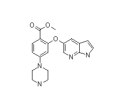 Methyl 2-(1h-pyrrolo[2,3-b]pyridin-5-yloxy)-4-(piperazin-1-yl)benzoate Structure,1257044-57-7Structure