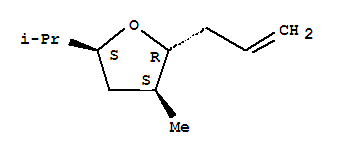 Furan, tetrahydro-3-methyl-5-(1-methylethyl)-2-(2-propenyl)-, (2r,3s,5s)-rel-(9ci)Structure,243983-03-1Structure Furan, tetrahydro-3-methyl-5-(1-methylethyl)-2-(2-propenyl)-, (2r,3s,5s)-rel-(9ci) Structure,243983-03-1Structure