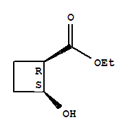 (1r,2s)-(9ci)-2-羥基-環(huán)丁烷羧酸乙酯結(jié)構(gòu)式_251569-86-5結(jié)構(gòu)式