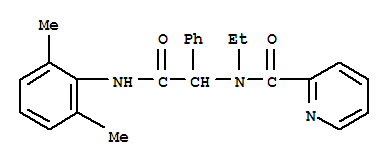 (9ci)-n-[2-[(2,6-二甲基苯基)氨基]-2-氧代-1-苯基乙基]-n-乙基-2-吡啶羧酰胺結構式_296261-89-7結構式