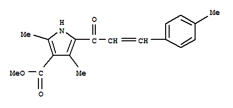 (9ci)-2,4-二甲基-5-[3-(4-甲基苯基)-1-氧代-2-丙烯基]-1H-吡咯-3-羧酸甲酯結構式_300835-70-5結構式