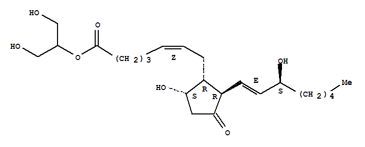2,3-Dihydroxypropyl (5z,8xi,13e)-9,15-dihydroxy-11-oxoprosta-5,13-dien-1-oateStructure,309260-52-4Structure 2,3-Dihydroxypropyl (5z,8xi,13e)-9,15-dihydroxy-11-oxoprosta-5,13-dien-1-oate Structure,309260-52-4Structure