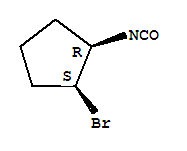 順式-(9ci)-1-溴-2-異氰?；?環(huán)戊烷結(jié)構(gòu)式_31849-58-8結(jié)構(gòu)式