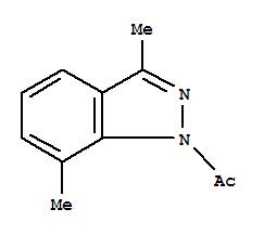 1H-indazole, 1-acetyl-3,7-dimethyl- (9ci)Structure,343773-68-2Structure 1H-indazole, 1-acetyl-3,7-dimethyl- (9ci) Structure,343773-68-2Structure