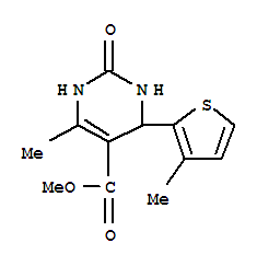 (9Ci)-1,2,3,4-四氫-6-甲基-4-(3-甲基-2-噻吩)-2-氧代-5-嘧啶羧酸甲酯結(jié)構(gòu)式_395680-71-4結(jié)構(gòu)式