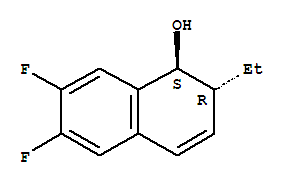 (1s,2r)-(9ci)-2-乙基-6,7-二氟-1,2-二氫-1-萘酚結(jié)構(gòu)式_457625-23-9結(jié)構(gòu)式