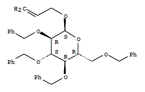 烯丙基-2,3,4,6-四-O-苯甲?；?α-D-吡喃葡萄糖苷結(jié)構(gòu)式_6207-45-0結(jié)構(gòu)式
