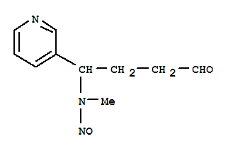 4-(N-甲基-n-硝基s氨基)-4-(3-吡啶)丁醛結(jié)構(gòu)式_64091-90-3結(jié)構(gòu)式