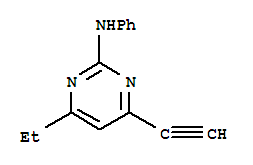 2-Pyrimidinamine,4-ethyl-6-ethynyl-n-phenyl-(9ci) Structure,704890-07-3Structure