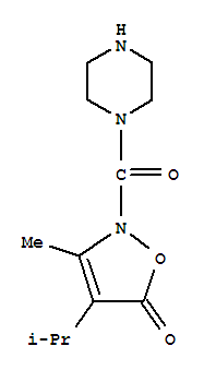 (9ci)-1-[[3-甲基-4-(1-甲基乙基)-5-氧代-2(5h)-異噁唑基]羰基]-哌嗪結構式_706804-13-9結構式
