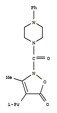 (9ci)-1-[[3-甲基-4-(1-甲基乙基)-5-氧代-2(5h)-異噁唑基]羰基]-4-苯基-哌嗪結構式_706804-19-5結構式