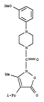 (9ci)-1-(3-甲氧基苯基)-4-[[3-甲基-4-(1-甲基乙基)-5-氧代-2(5h)-異噁唑基]羰基]-哌嗪結構式_706804-23-1結構式