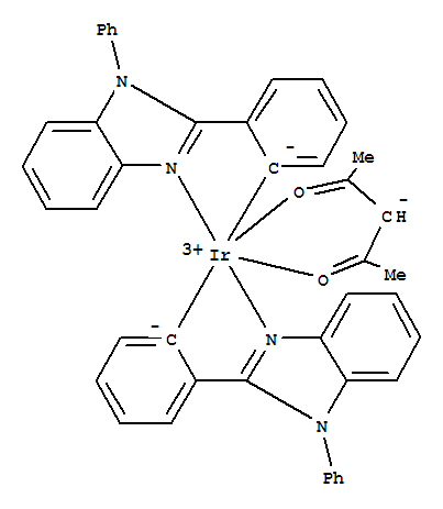 (2,4-戊二酮酸-kO,kO)雙[2-(1-苯基-1H-苯并咪唑-2-基-kN3)苯基-kC]銥結(jié)構(gòu)式_725251-25-2結(jié)構(gòu)式