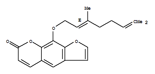 8-香葉草氧基補(bǔ)骨脂素結(jié)構(gòu)式_7437-55-0結(jié)構(gòu)式
