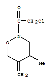 2H-1,2-oxazine, 2-(chloroacetyl)tetrahydro-4-methyl-5-methylene-(9ci)Structure,74776-49-1Structure 2H-1,2-oxazine, 2-(chloroacetyl)tetrahydro-4-methyl-5-methylene-(9ci) Structure,74776-49-1Structure