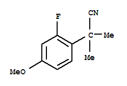 Benzeneacetonitrile, 2-fluoro-4-methoxy-alpha,alpha-dimethyl-(9ci)Structure,749934-28-9Structure Benzeneacetonitrile, 2-fluoro-4-methoxy-alpha,alpha-dimethyl-(9ci) Structure,749934-28-9Structure