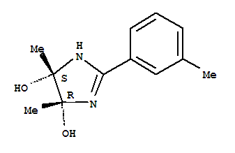1H-imidazole-4,5-diol, 4,5-dihydro-4,5-dimethyl-2-(3-methylphenyl)-, cis- (9ci)Structure,756766-48-0Structure 1H-imidazole-4,5-diol, 4,5-dihydro-4,5-dimethyl-2-(3-methylphenyl)-, cis- (9ci) Structure,756766-48-0Structure