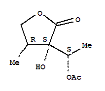 2(3H)-furanone,3-[(1s)-1-(acetyloxy)ethyl]dihydro-3-hydroxy-4-methyl-,(3s,4r)-(9ci) Structure,765306-53-4Structure