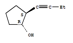 反式-(9ci)-2-(1-丁炔基)-環(huán)戊醇結構式_81792-45-2結構式