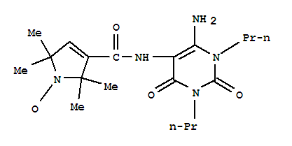 1H-pyrrol-1-yloxy, 3-[[(6-amino-1,2,3,4-tetrahydro-2,4-dioxo-1,3-dipropyl-5-pyrimidinyl)amino]carbonyl]-2,5-dihydro-2,2,5,5-tetramethyl-(9ci) Structure,819837-72-4Structure