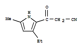 1H-pyrrole-2-propanenitrile,3-ethyl-5-methyl--bta--oxo-(9ci) Structure,821009-93-2Structure