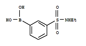 3-(N-乙基磺?；?苯硼酸結構式_871329-76-9結構式