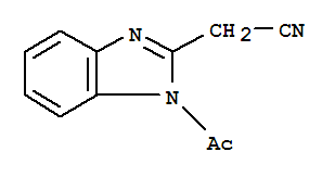 1H-benzimidazole-2-acetonitrile,1-acetyl-(9ci) Structure,88482-10-4Structure