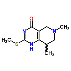 5,6,7,8-四氫-6,8-二甲基-2-(甲基硫代)-吡啶并[4,3-d]嘧啶-4(3H)-酮結構式_1081-10-3結構式