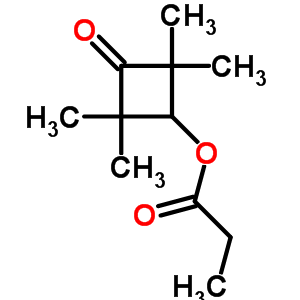 2,2,4,4-四甲基-3-(1-氧代丙氧基)-環(huán)丁酮結(jié)構(gòu)式_1133-07-9結(jié)構(gòu)式