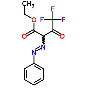 Butanoic acid,4,4,4-trifluoro-3-oxo-2-(2-phenyldiazenyl)-, ethyl esterStructure,1494-99-1Structure Butanoic acid,4,4,4-trifluoro-3-oxo-2-(2-phenyldiazenyl)-, ethyl ester Structure,1494-99-1Structure