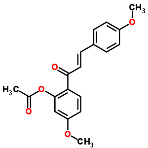 1-[2-(乙?；趸?-4-甲氧基苯基]-3-(4-甲氧基苯基)-2-丙烯-1-酮結(jié)構(gòu)式_1623-58-1結(jié)構(gòu)式