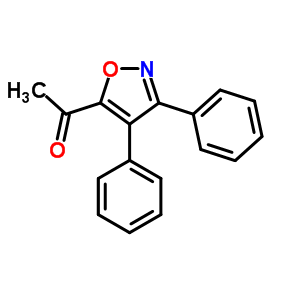 Ethanone,1-(3,4-diphenyl-5-isoxazolyl)-Structure,1631-96-5Structure Ethanone,1-(3,4-diphenyl-5-isoxazolyl)- Structure,1631-96-5Structure