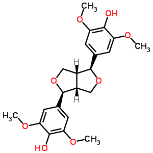 4,4-[(1s,3ar,4s,6ar)-四氫-1h,3h-呋喃并[3,4-c]呋喃-1,4-二基]雙[2,6-二甲氧基-苯酚結構式_21453-69-0結構式