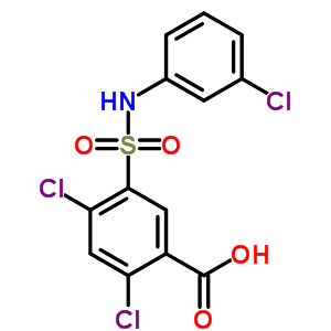 2,4-Dichloro-5-(3-chloro-phenylsulfamoyl)-benzoic acid Structure,21525-21-3Structure