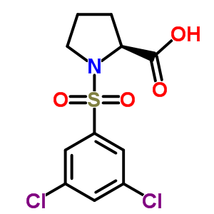 N-(3,5-二氯苯磺?；?-l-脯氨酸結(jié)構(gòu)式_217326-48-2結(jié)構(gòu)式