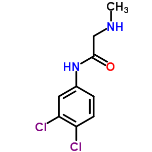 N-(3,4-二氯苯基)-2-(甲基氨基)乙酰胺鹽酸鹽結(jié)構(gòu)式_22010-09-9結(jié)構(gòu)式