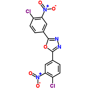 1,3,4-Oxadiazole,2,5-bis(4-chloro-3-nitrophenyl)-Structure,25423-74-9Structure 1,3,4-Oxadiazole,2,5-bis(4-chloro-3-nitrophenyl)- Structure,25423-74-9Structure