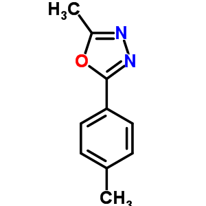 1,3,4-Oxadiazole,2-methyl-5-(4-methylphenyl)-Structure,25877-53-6Structure 1,3,4-Oxadiazole,2-methyl-5-(4-methylphenyl)- Structure,25877-53-6Structure