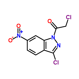 Ethanone,2-chloro-1-(3-chloro-6-nitro-1h-indazol-1-yl)-Structure,27232-75-3Structure Ethanone,2-chloro-1-(3-chloro-6-nitro-1h-indazol-1-yl)- Structure,27232-75-3Structure