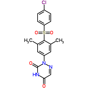 2-(4-((P-氯苯基)磺酰基)-3,5-二甲基苯基)-as-三嗪-3,5(2H ,4h)-二酮結(jié)構(gòu)式_38560-80-4結(jié)構(gòu)式